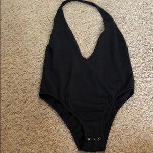 Deep v body suit